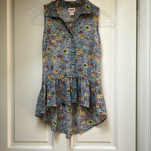 Mossimo Supply Co Floral Sheer Blouse